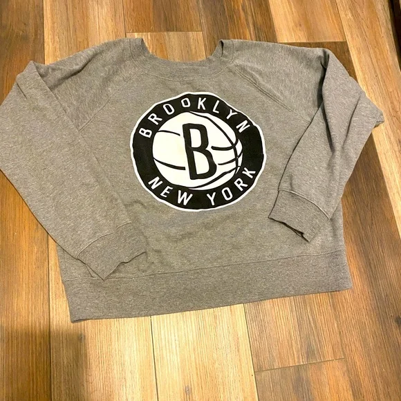 NBA | Brooklyn New York Nets Cropped Sweatshirt | size large - Picture 2 of 5